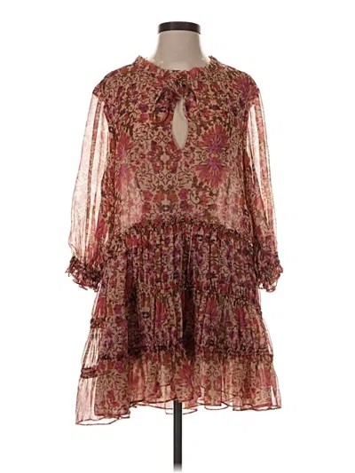 Pre-owned Misa Cocktail Dress In Burgundy