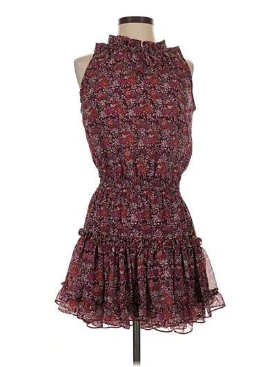 Pre-owned Misa Cocktail Dress In Burgundy