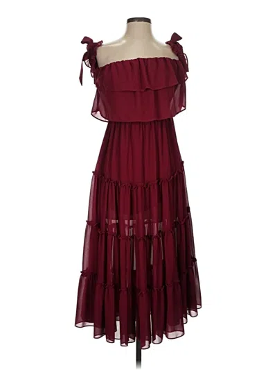 Pre-owned Misa Cocktail Dress In Burgundy