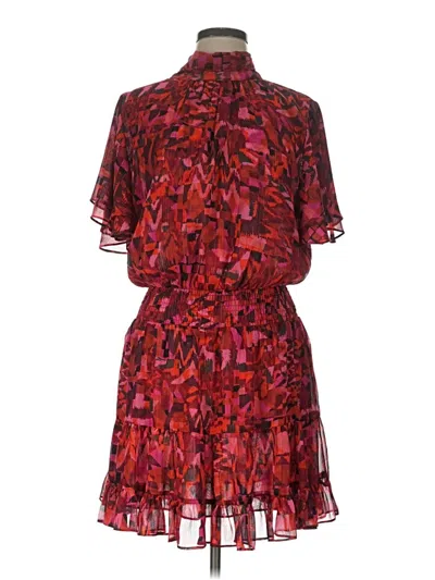Pre-owned Misa Cocktail Dress In Burgundy