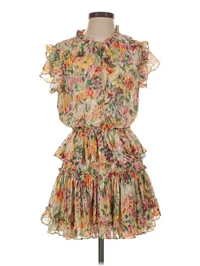 Pre-owned Misa Cocktail Dress In Tan
