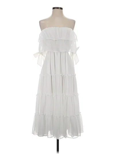 Pre-owned Misa Cocktail Dress In White