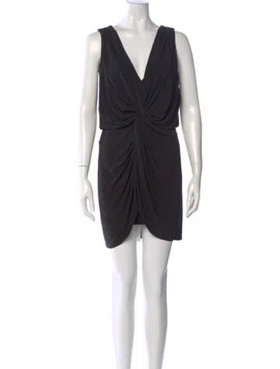 Pre-owned Misa Cowl Neck Mini Dress In Black