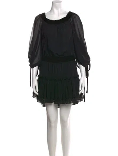 Pre-owned Misa Cowl Neck Mini Dress W/ Tags In Black