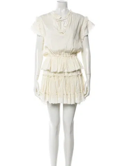 Pre-owned Misa Cowl Neck Mini Dress W/ Tags In Neutral