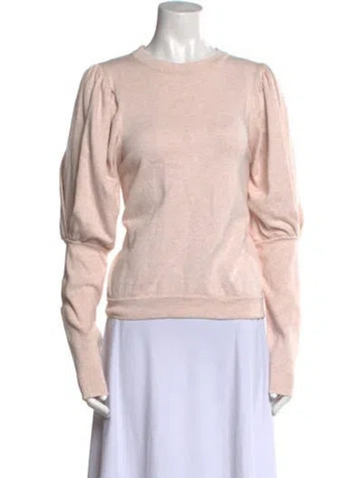 Pre-owned Misa Crew Neck Long Sleeve Sweatshirt In Pink
