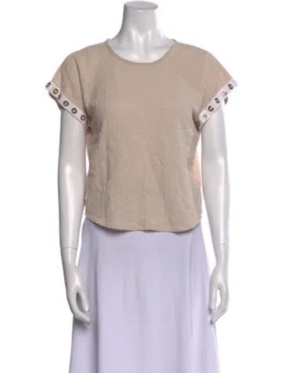 Pre-owned Misa Crew Neck Short Sleeve T-shirt In Neutral