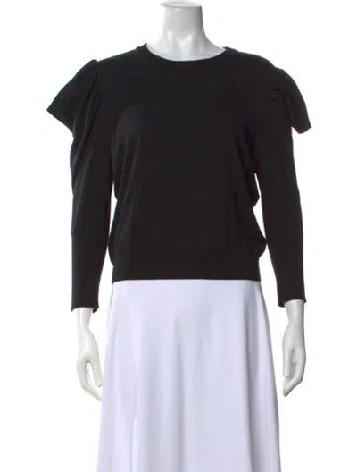Pre-owned Misa Crew Neck Sweater In Black