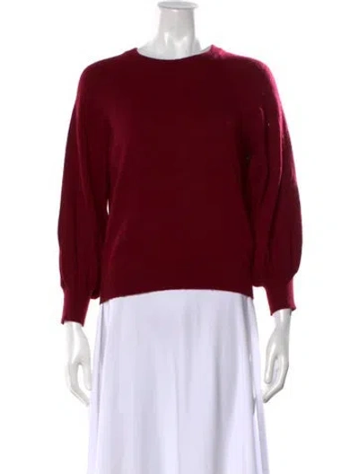 Pre-owned Misa Crew Neck Sweater In Burgundy