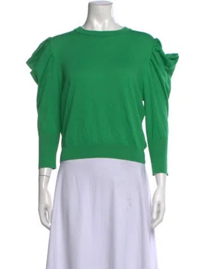 Pre-owned Misa Crew Neck Sweater In Green