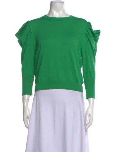 Pre-owned Misa Crew Neck Sweater In Green
