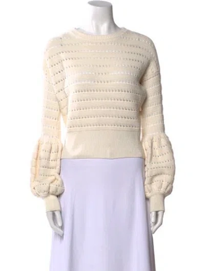 Pre-owned Misa Crew Neck Sweater In Neutral