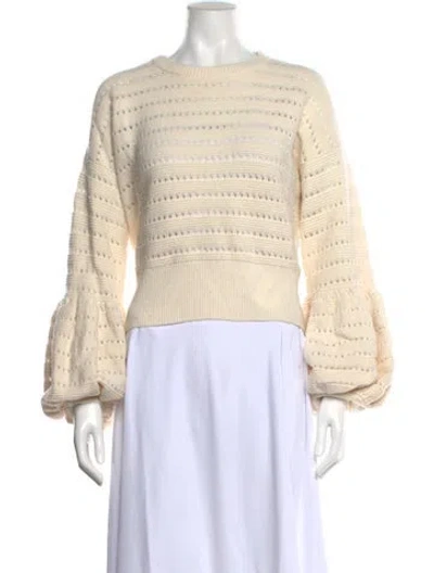 Pre-owned Misa Crew Neck Sweater In Neutral
