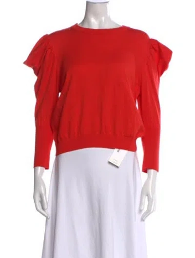Pre-owned Misa Crew Neck Sweater In Orange