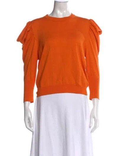 Pre-owned Misa Crew Neck Sweater In Orange