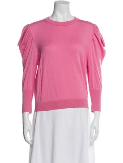 Pre-owned Misa Crew Neck Sweater In Pink