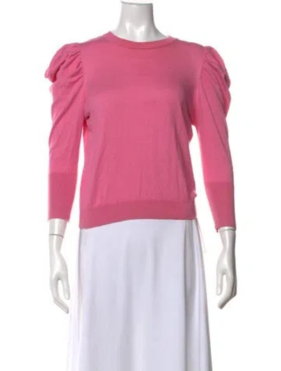 Pre-owned Misa Crew Neck Sweater In Pink