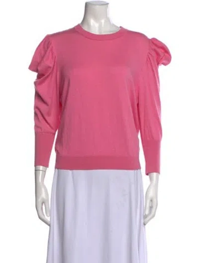 Pre-owned Misa Crew Neck Sweater In Pink