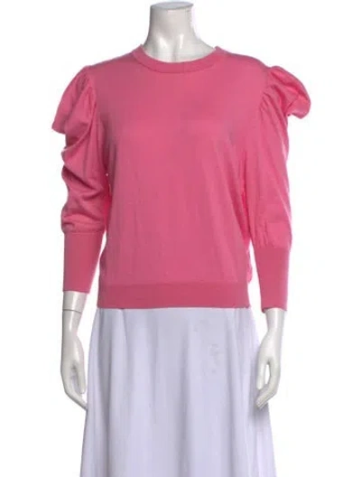 Pre-owned Misa Crew Neck Sweater In Pink