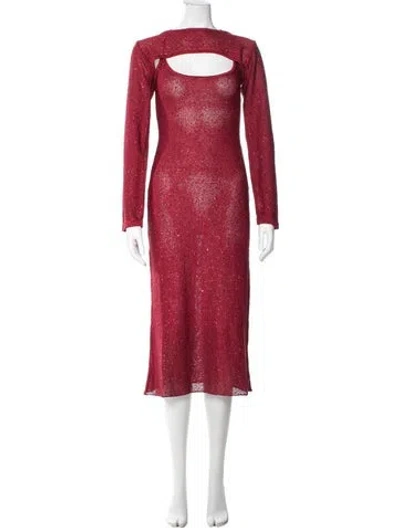 Pre-owned Misa Cutout Accent Dress Set W/ Tags In Red