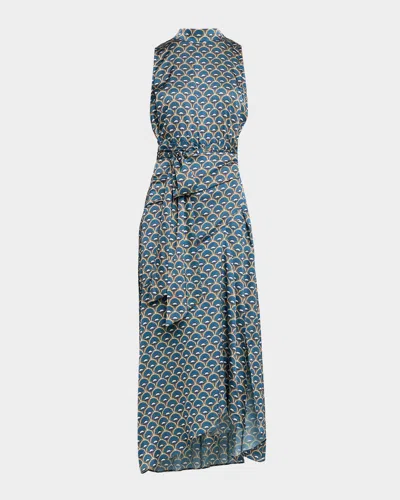 MISA DANDELION OPHIRA ASYMMETRIC MIDI DRESS