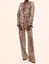 Misa Dionne Deep V-neck Jacket In Leopard Print In Multi