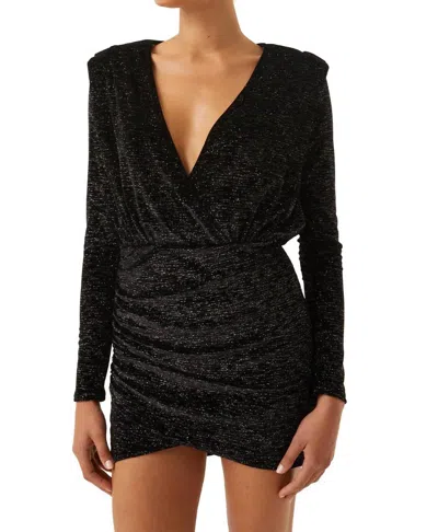 Misa Diviana Dress In Astral Dusted In Black