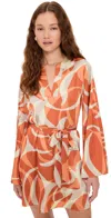 Misa Dusty Tunic Abstract Summer Shde In Multi