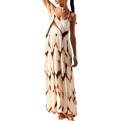 Misa Kali Geo Maxi Dress In Los Cabos Geo In Neutral