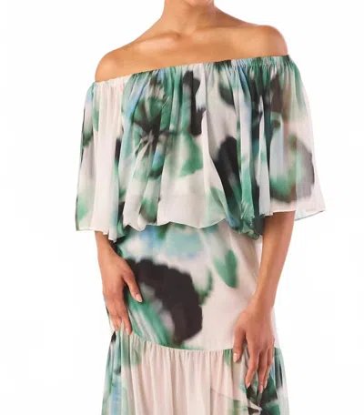 Misa Dylan Top In Verdant Anemone Chiffon In Multi