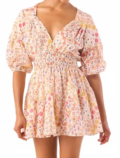 Misa Eight Mini Dress In Small Flora In Multi