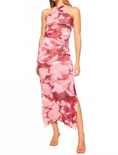 Misa Elaine Dress In Rosada Mesh In Pink