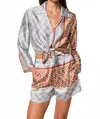 Misa Elam Pull-on Shorts In Checkered Tile In Multi