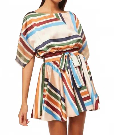 Misa Elia Mini Dress In San Miguel Stripe Mix In Multi