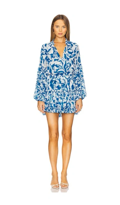 Misa Elisabetta Dress In Blue Watercolor Mix