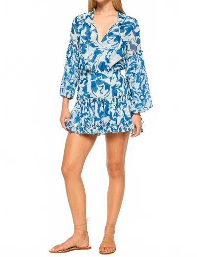 Misa Elizabetta Dress In Blue Water In Multi
