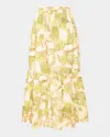 Misa Elna Abstract Maxi Skirt