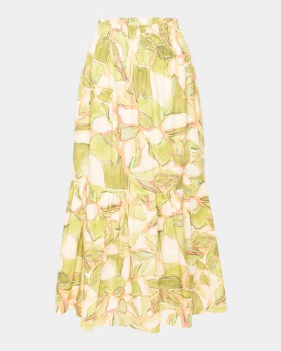 Misa Elna Abstract Maxi Skirt