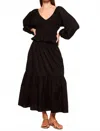 Misa Elna Maxi Skirt In Black In Black