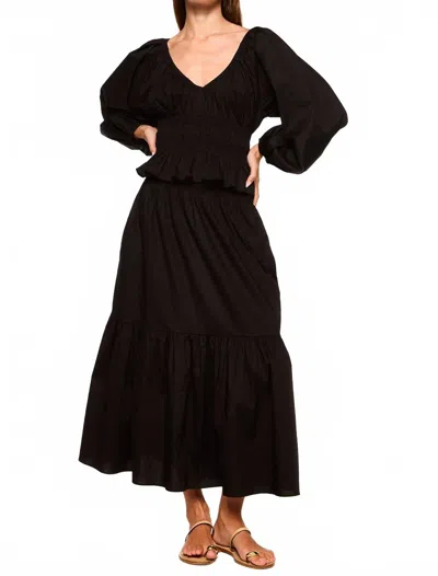 MISA ELNA MAXI SKIRT IN BLACK