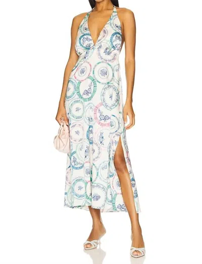 MISA EMMY DRESS IN MULTICOLORED PLATES