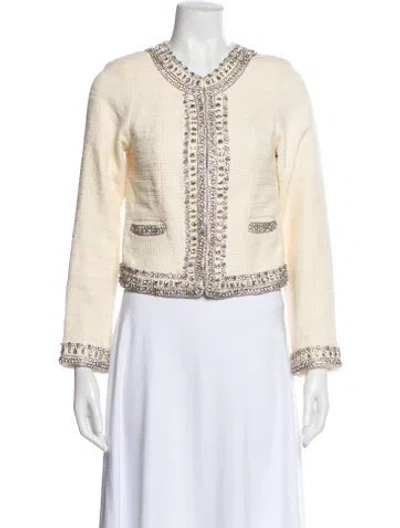 Pre-owned Misa Evening Jacket In Neutral