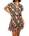 Misa Evie Dress In Prismatic Fuchsia Tile In Multi