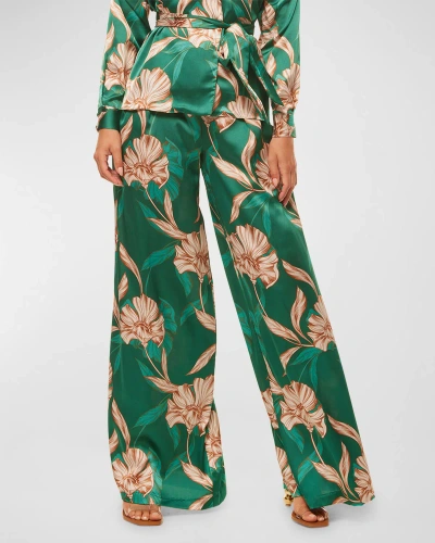 Misa Filippa Relaxed Wide-leg Floral Pants In Cartagena Flora