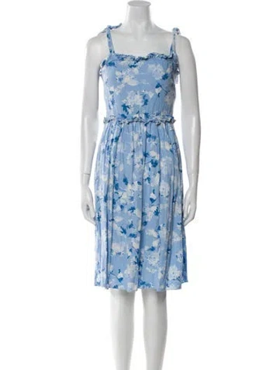 Pre-owned Misa Floral Print Knee-length Dress
