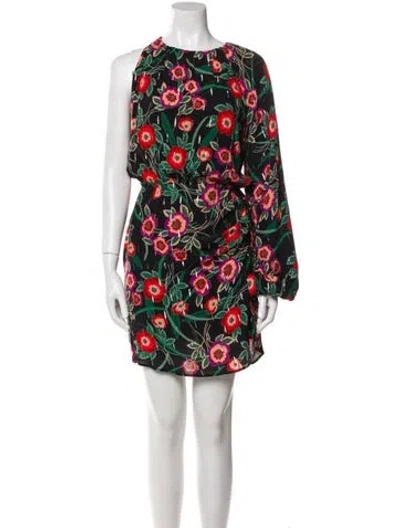 Pre-owned Misa Floral Print Knee-length Dress In Multi