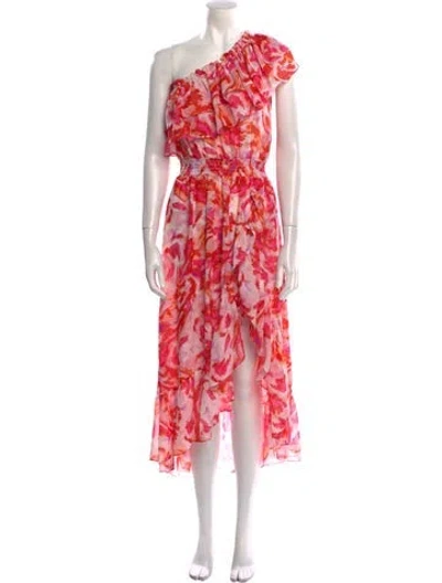 Pre-owned Misa Floral Print Knee-length Dress In Multi
