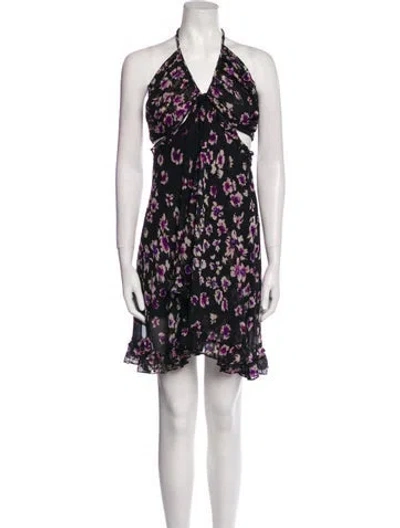 Pre-owned Misa Floral Print Knee-length Dress In Multi
