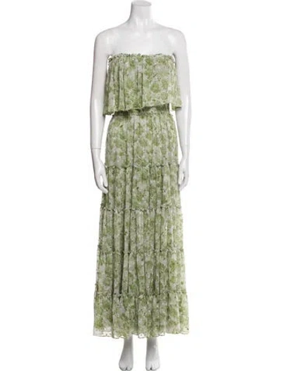 Pre-owned Misa Floral Print Long Dress