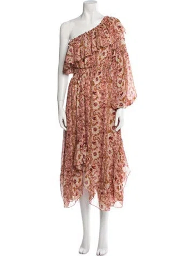 Pre-owned Misa Floral Print Long Dress